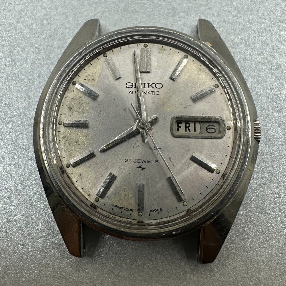 Seiko Watch Automatic 21 Jewels Vintage Mechanical Wristwatch 7006 8000 Rare